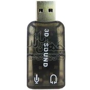 تصویر کارت صدا اکسترنال USB SOUND ADAPTER D-NET ا USB sound card USB sound card