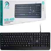 تصویر کیبورد باسیم P-net مدل KB.400 - مشکی - RYL 