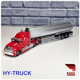 تصویر ماکت تریلی حمل سوخت پیتربیلت های تراک(1/50)HY-TRUCK 