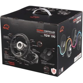 تصویر فرمان و پدال گیمینگ تسکو مدل TGW 190 TSCO TGW 190 Racing Wheel and Pedal