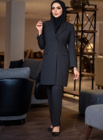 تصویر مانتو و شلوار بزیاق دیپلمات کد B34 