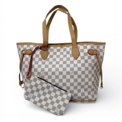 تصویر کیف زنانه مدل Louis Vuitton Neverfull MM Damier Azur 