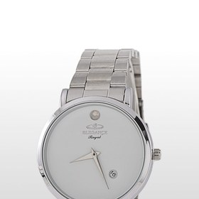 تصویر ساعت مچی مردانه الگانس رایال بند استیل صفحه مشکی 