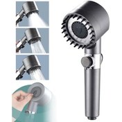 تصویر سردوش حمام ماساژور دار و افزایش فشار 4 کاره Turbocharged shower head