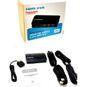 تصویر کی وی ام سوییچ 4 پورت HDMI مدل HK-401 