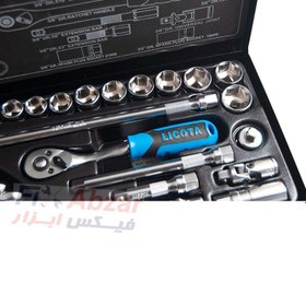 تصویر جعبه بکس 40 عددی لیکوتا مدل ALT-5004F Socket Set Licota Model ALT-5004F