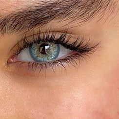 تصویر لنز آبی طوسی بافت عسلی خاص گلکسی بلو سلنا 