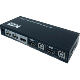 تصویر سوییچ KVM دو پورت کی نت مدل K-SWKH402 Knet Auto KVM Switch HDMI 2PORT