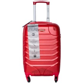 تصویر چمدان چرخ دار مسافرتی تراورلد رنگ قرمز 24 اینچ TRAWORLD ا TRAWORLD red 24 inch travel wheeled luggage TRAWORLD red 24 inch travel wheeled luggage