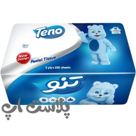 تصویر دستمال کاغذی 250 برگ دو لایه تنو مدل 