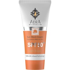 تصویر کرم ضد آفتاب آدرا مدل SPF 50 مناسب انواع پوست حجم 50 میلی لیتر - بژ روشن 