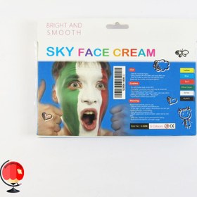 تصویر رنگ گریم صورت 6 رنگ اسکای 