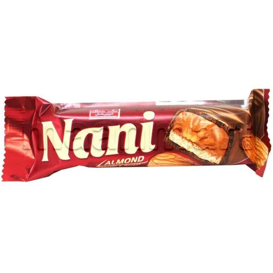 خرید و قیمت شکلات نانی کارامل و مغز بادام شیرین عسل -40 گرم بسته 24 ...