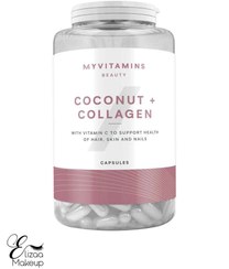 تصویر مکمل تقویت پوست و موی مای ویتامینز حاوی نارگیل و کلاژن 180عددی Myvitamins Coconut Collagen 