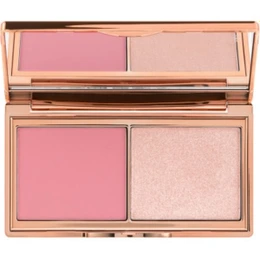 پلت هایلایتر و رژ گونه هالیوودی شارلوت تیلبری FAIR_MEDIUM &PALE_MOYENBLUSH& GLOW GLIDE PALETTE