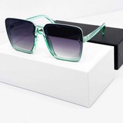 تصویر عینک آفتابی زنانه فریم سبز شیک 