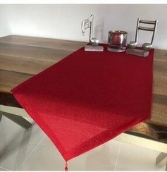 تصویر رانر و زیر بشقابی قرمز سرویس آمریکایی رنگ اورجینال desen izmir 