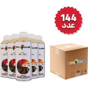 تصویر اسپری رنگ بژ دوپلی کالر مدل Ral 1001 حجم 400 میلی لیتر مجموعه 144 عددی 