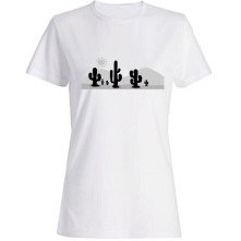 تصویر تی شرت نخی زنانه طرح کاکتوس کد 4355 
