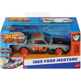 تصویر ماشین عقب کش Hot Wheels مدل 1969 Ford Mustang 