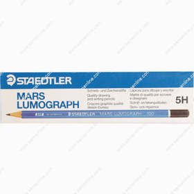 تصویر مداد طراحی استدلر مدل MARS LUMOGRAPH با درجه سختی 5H بسته 12 تایی 