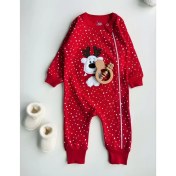 تصویر سرهمی نوزادی یلدایی اسپرت زیپی کد ۲۵ سایز ۰ تا ۳ ماه 