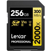 تصویر کارت حافظه لکسار LEXAR 256GB PROFESSIONAL 2000X UHS-II SDXC 