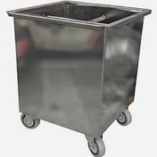 تصویر جا سیخی صنعتی استیل چرخدار SJS4CH- جاسیخی استیل 4 چرخ 