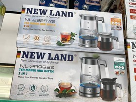 تصویر چای ساز نیولند NL-2998WS ظرفیت ۲ لیتر با کتری استیل 