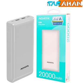 تصویر پاوربانک 15 وات ای دیتا مدل C20 ظرفیت 20000 میلی آمپر ساعت Adata C20 20000mAh 15W Power Bank