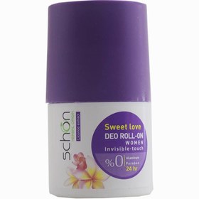 تصویر دئودورانت رول ضد تعریق زنانه شون مدل سوییت لاو فاقد آلمینیوم حجم 50 میل Deodorant Sweet Love Roll-On for women 50ml