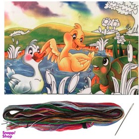 تصویر بسته کامل گلدوزی مدل برکه اردک کد 54 