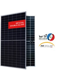 تصویر پنل خورشیدی 620w بایفشیال AE Solar 