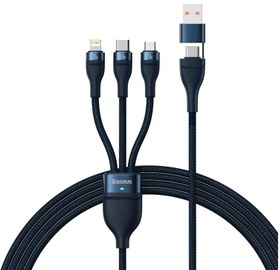 تصویر کابل شارژ 6 کاره بیسوس 100 واتی مدل Baseus cass030101 Baseus Two For Three Fast Charging Cable cass030101