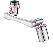تصویر سر شیر آب ظرفشویی استیل تلسکوپی ۳۶۰ درجه 