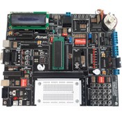 تصویر برد آموزشی میکروکنترلر AVR همراه با کیف حمل 