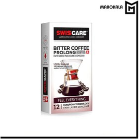 تصویر کاندوم سوئیس کر مدل قهوه تلخ Bitter Coffee Swiss Care Condom