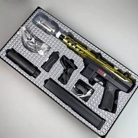 تصویر تفنگ اسباب بازی شارژی مدل TEC9 تیر ژله ای 