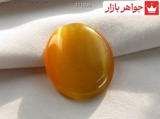 تصویر نگین چشم گربه سنتاتیک زرد کد 111836 