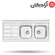 تصویر سینک نیمه فانتزی روکار پرنیان استیل مدل PS 2109 