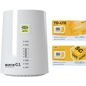 تصویر مودم 4G/TD-LTE ایرانسل مدل TF-i60 G1 به همراه سیم کارت TD-LTE 