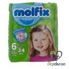 تصویر پوشک مولفیکس سایز 6 بسته 24 عددی ا Molfix diaper size 6 pack of 24 Molfix diaper size 6 pack of 24