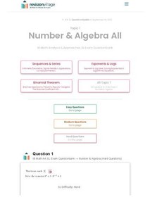 تصویر دانلود کتاب Revision village Math AA SL - Number &amp; Algebra - Hard Difficulty Questionbank [3] کتاب انگلیسی Revision village Math AA SL - Number and Gebra - Hard Difficulty Question Bank [3]