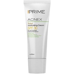 تصویر کرم مرطوب کننده پریم رنگی 30 SPF Prime Acnex tinted Moisturizing SPF30 Cream 50ml