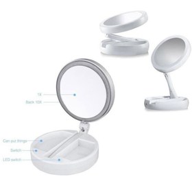 تصویر رینگ لایت و آینه آرایشی کد 001 