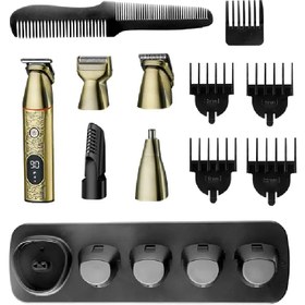 تصویر ست ماشین اصلاح موی سر، صورت و بدن شارژی کمی Kemei Professional Men Hair Clipper Trimmer Set KM-5859 Kemei Professional Men Hair Clipper Trimmer Set KM-5859