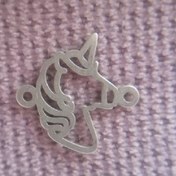 تصویر آویز دستبند نقره 925 طرح اسب شاخدار 2 قیراط 