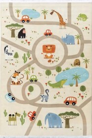 تصویر فرش کودک طرح جاده ماجراجویی کد 101291 