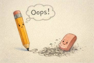 تصویر قصه کودکانه قبل از خواب درباره مداد شجاعی که اشتباه می‌کرد 