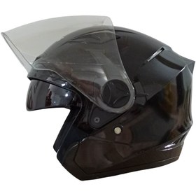 تصویر کلاه کاسکت بدون فک رادین | مشکی براق TG1 Motorcycle helmet without jaw TG1 BLACK